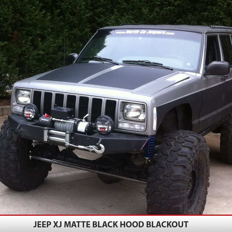 Matte black jeep decals #5