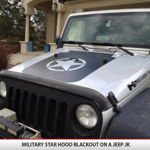 Military Star Jeep Hood Blackout | AlphaVinyl