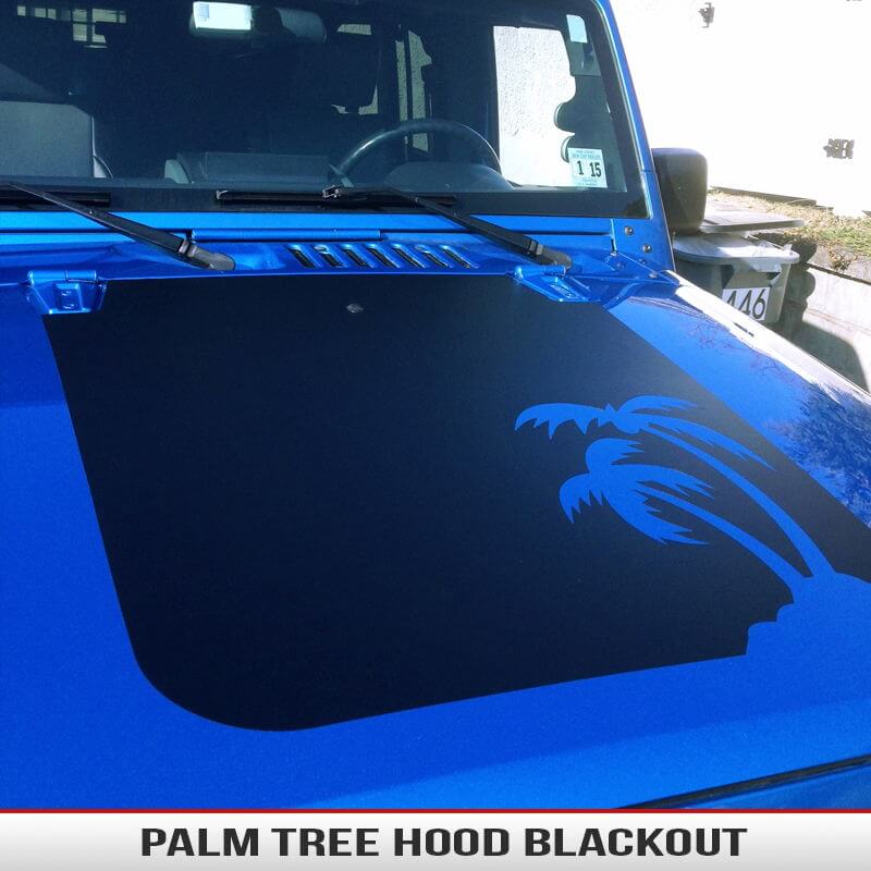 Palm Tree Jeep Hood Blackout | AlphaVinyl