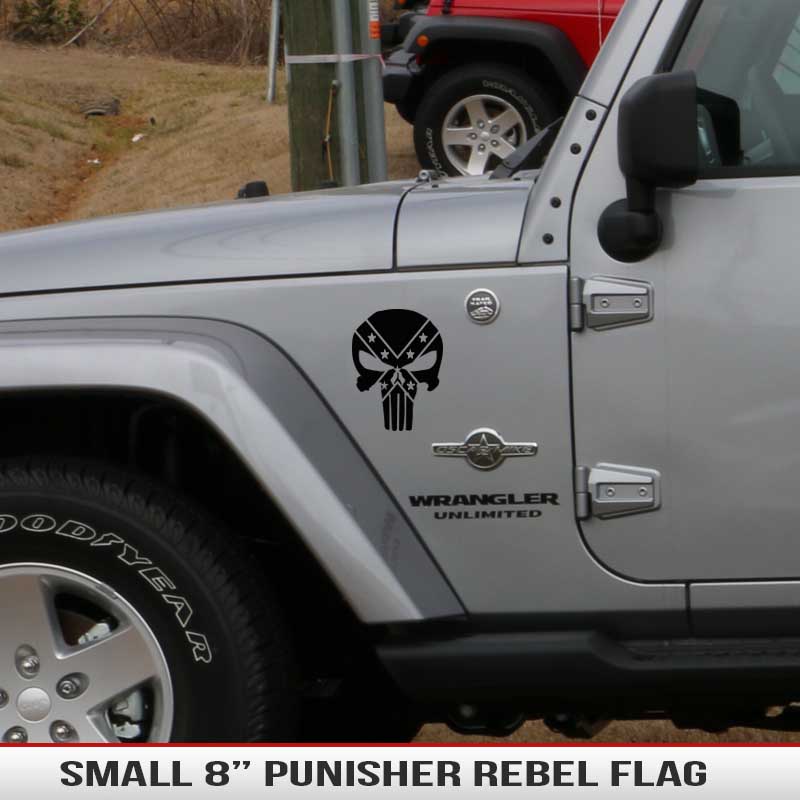 8 Universal Punisher Rebel Flag